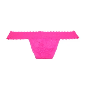 Victoria's Secret Thong de Encajes Fucsia Tanga Talla M