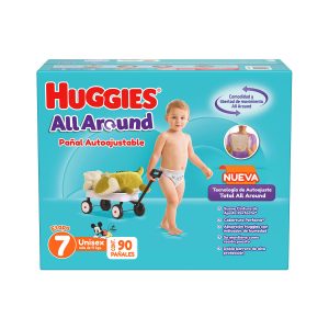 K1049700 Pañales Huggies All Around Autoajustable Etapa 7 90pz