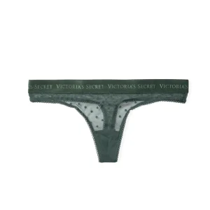 Tanga Victoria's Secret Talla Mediano Verde Con Logo