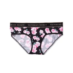 Bikini Floreado Negro Talla M Logo Victoria's Secret