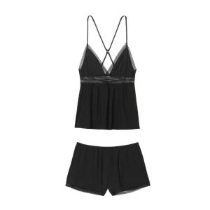 Signature Pijama Dos Piezas Victoria's Secret Talla M Modelo Encajes Negro